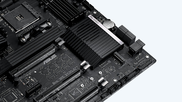 RAM and PCIe slots on the motherboard