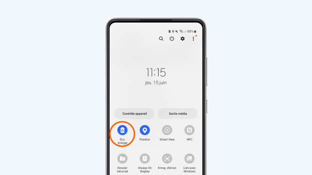 Mode économie d'énergie Android