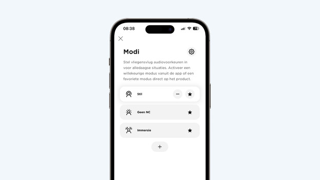 noise cancelling inschakelen Bose app