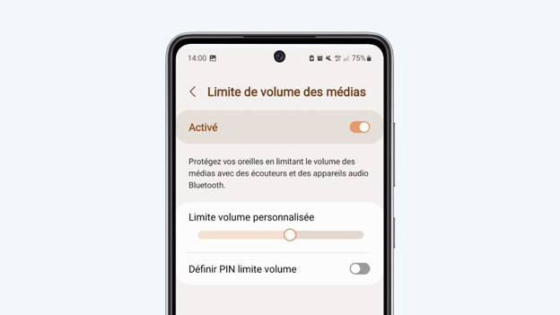 Configurer le limitateur de volume sur un téléphone Android