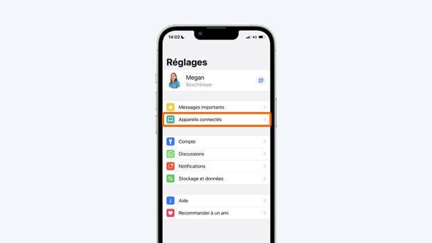Sélectionnez  « Appareils connectés ».