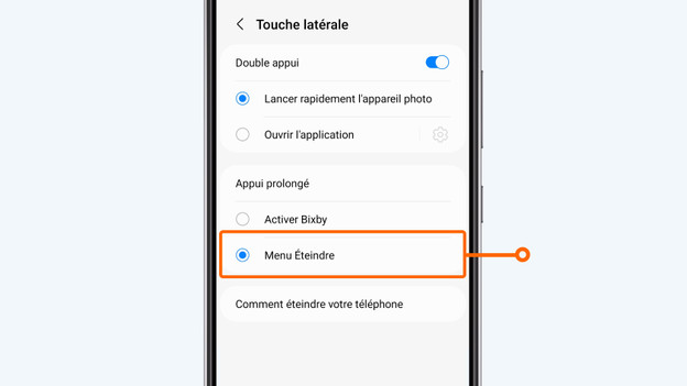 Bouton latéral smartphone Samsung