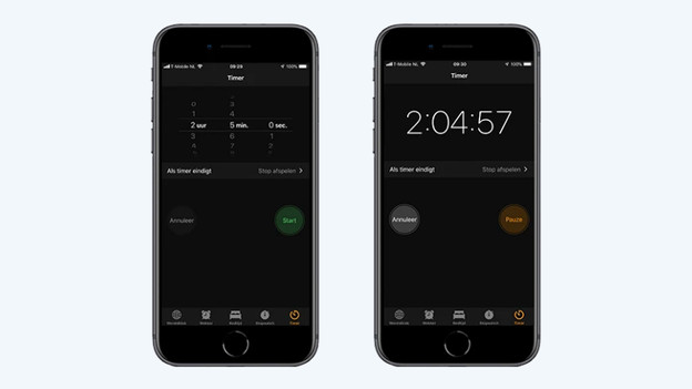 iPhone muziek timer