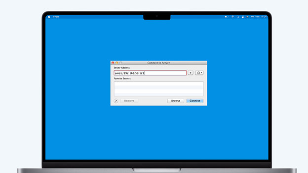 Voer het ip adres van je nas in de wizard