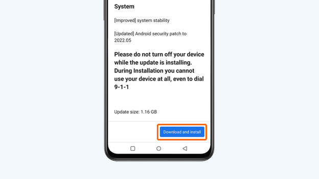 6. Choose download and install