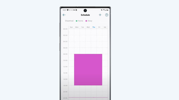 Créneau horaire pour les notifications de mouvement