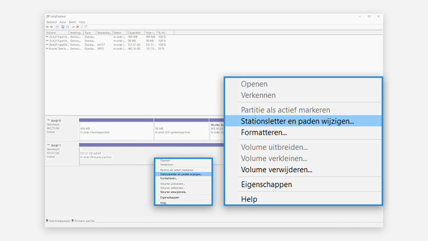 Stationsletter toewijzen aan een harde schijf of SSD in Windows
