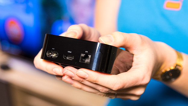 The bottom of the Apple TV