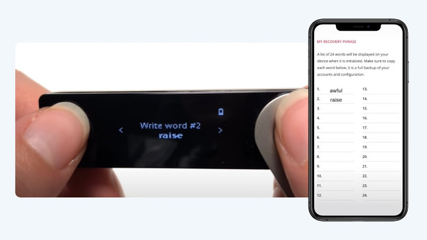 Write down recovery phrase