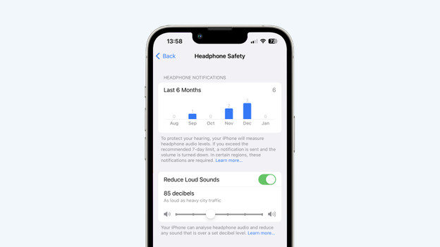Set up volume limit iPhone