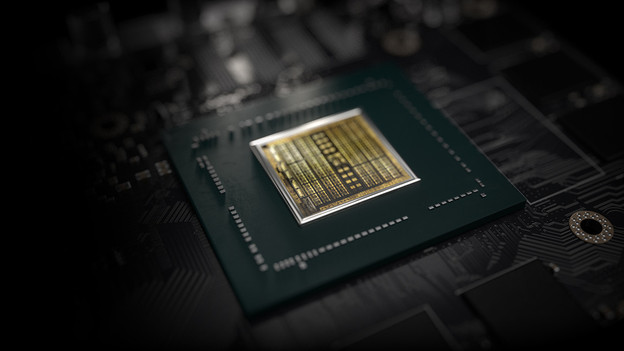 Une carte graphique dans un PC portable.