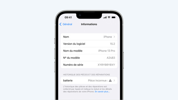 « Pièce inconnue » batterie