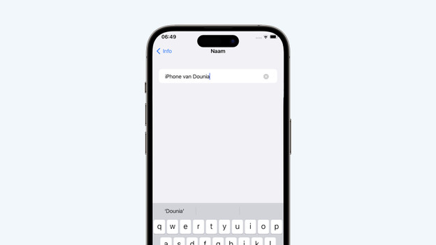 iPhone naam