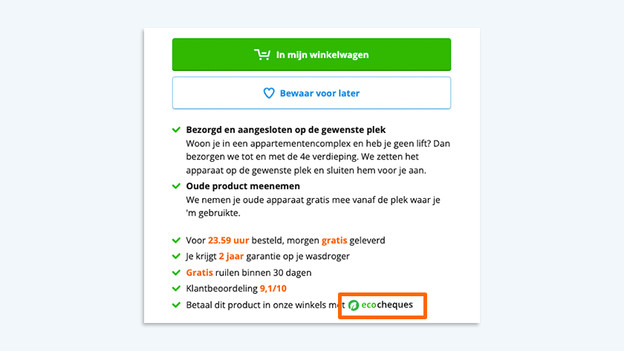 Echoques onder de winkelwagenknop