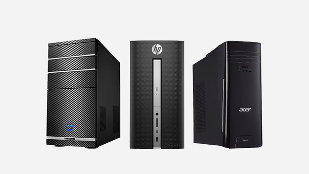 Three desktops side by side.