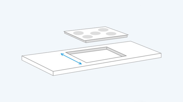 mesurer la profondeur de la niche d'encastrement pour la plaque de cuisson