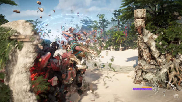 Grâce à la PS5, les images en mouvement rapide s'enchaînent avec fluidité.