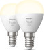 Philips Hue Spherical Light White E14 Duo Pack