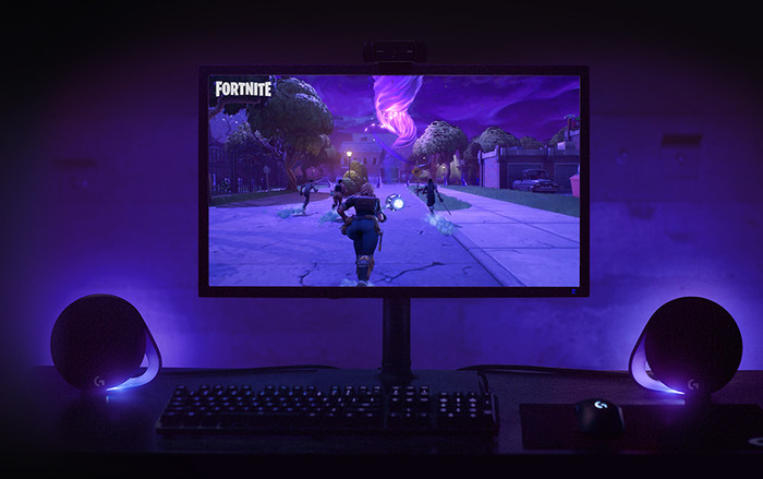 Logitech G560 2.1 RGB Gaming Pc Speaker set product in gebruik