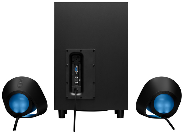 Logitech G560 2.1 RGB Gaming Pc Speaker set achterkant