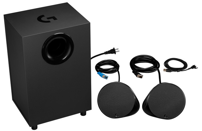 Logitech G560 2.1 RGB Gaming Pc Speaker set samengesteld product