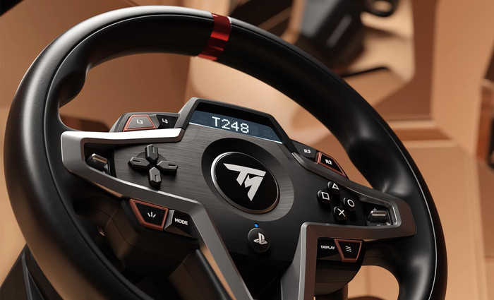 Thrustmaster T248R PlayStation and PC product in use
