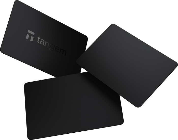 Tangem Wallet 2.0 - Secure Crypto Cold Wallet - 3 Card Set Stealth avant