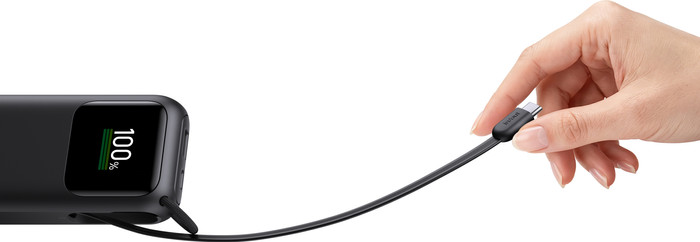 Belkin Batterie Externe 11 000 mAh avec Charge Rapide 60 Watts Noir côté gauche