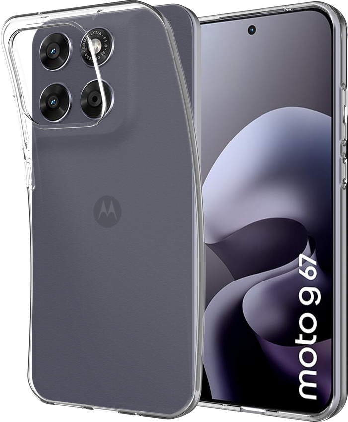 Just in Case Soft Design Motorola Moto G67 / G77 Back Cover Transparant voorkant