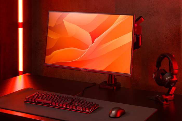Vortech Pro 27 Pouces Quad HD + Vortech Bras d'Écran PC avec Vérin à Gaz produit à l'usage