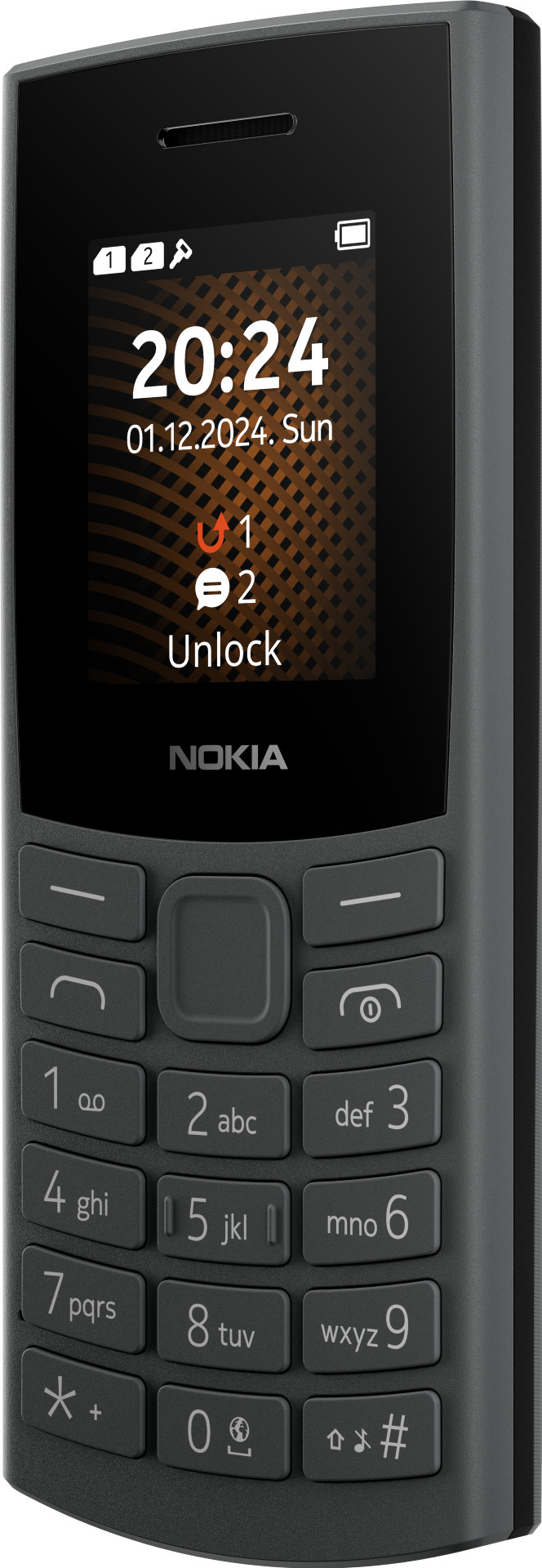 Nokia 105 128MB Grijs 4G voorkant