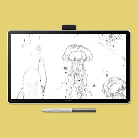 Wacom One 14 product in gebruik