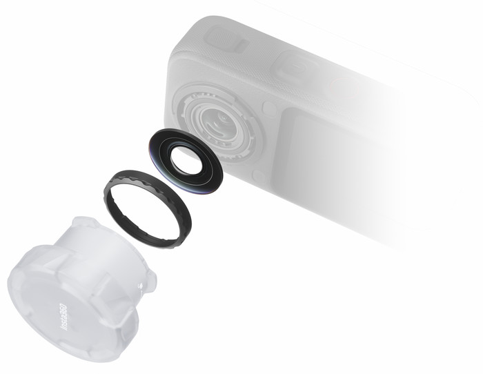 Insta360 X6 Replacement Lens Kit (Single Lens) product in gebruik