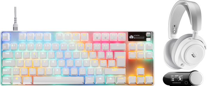 SteelSeries Arctis Nova Pro Omni Blanc + Apex Pro TKL Gen 3 AZERTY Blanc Main Image