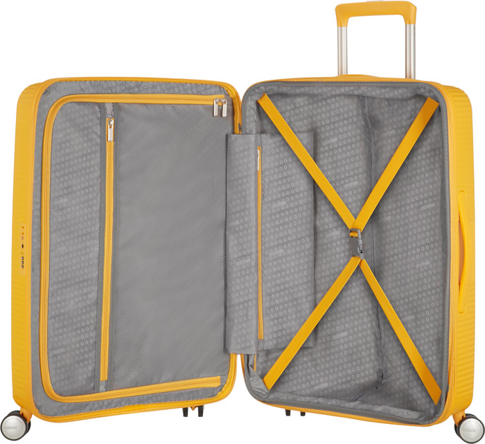 American Tourister Soundbox Expandable Spinner 77cm Golden Yellow null