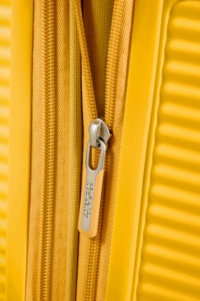 American Tourister Soundbox Expandable Spinner 77cm Golden Yellow detail