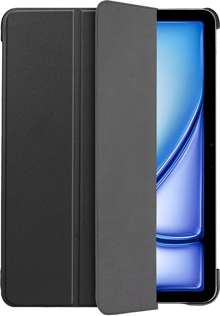 Just In Case Smart Tri-Fold Apple iPad Air (2026/2025/2024) Book Case Zwart voorkant