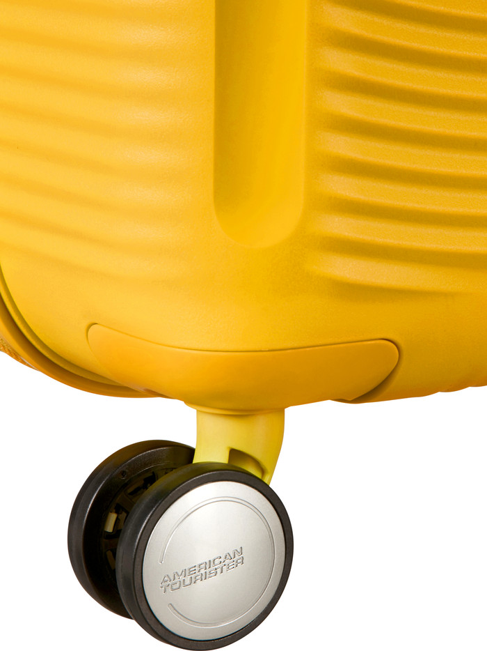 American Tourister Soundbox Expandable Spinner 77cm Golden Yellow detail