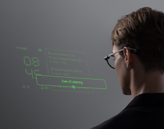 EvenRealities Even G2A Smart Glasses Groen product in gebruik