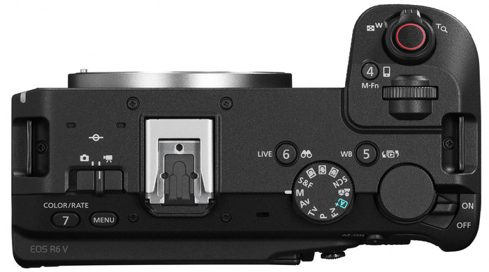 Canon EOS R6 V bovenkant
