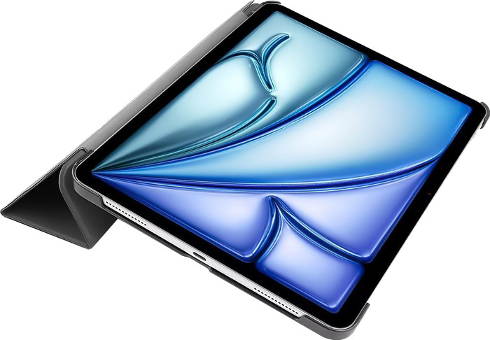 Just In Case Smart Tri-Fold Apple iPad Air (2026/2025/2024) Book Case Zwart linkerkant
