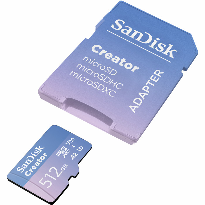 SANDISK MicroSDXC Creator 512GB 130MB/s samengesteld product