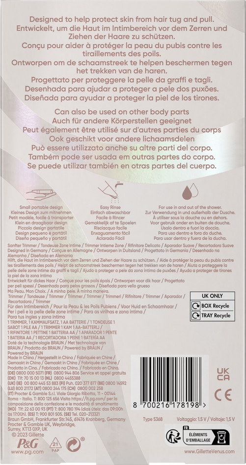 Gillette Venus Gentle Trimmer emballage