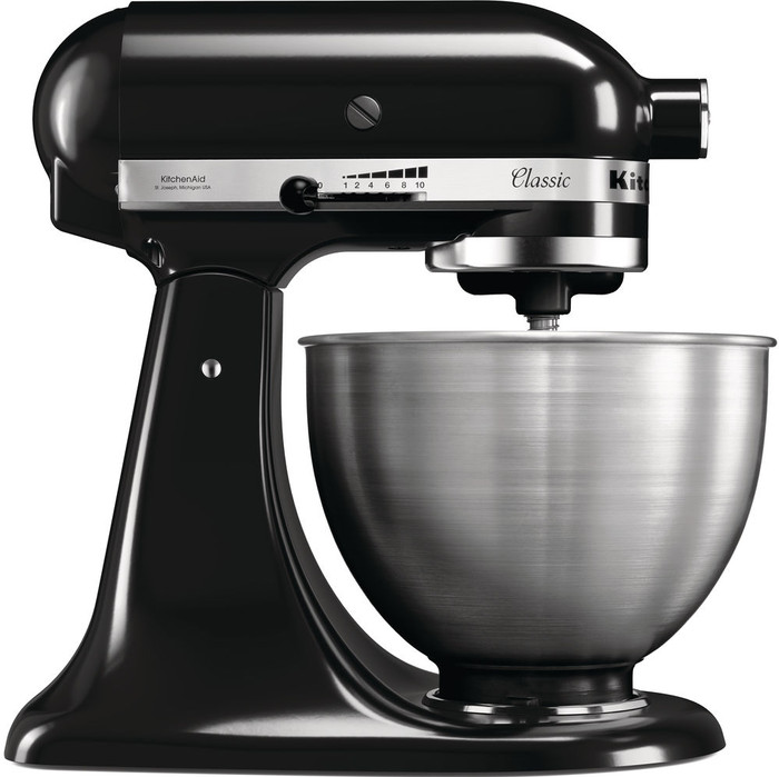 KitchenAid Classic Mixer 5K45SSEOB Onyx Zwart rechterkant