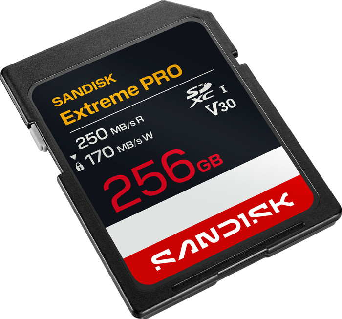 SANDISK Extreme PRO SDXC 256GB 250MB/s voorkant