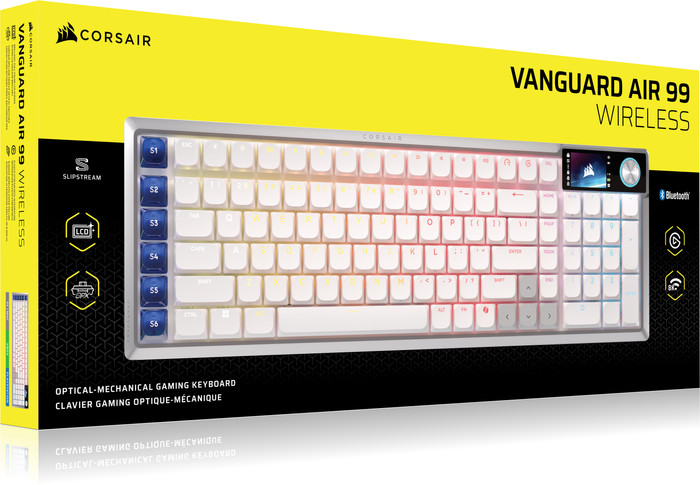 Corsair Vanguard AIR 99 Wireless Gaming Toetsenbord Wit Azerty verpakking