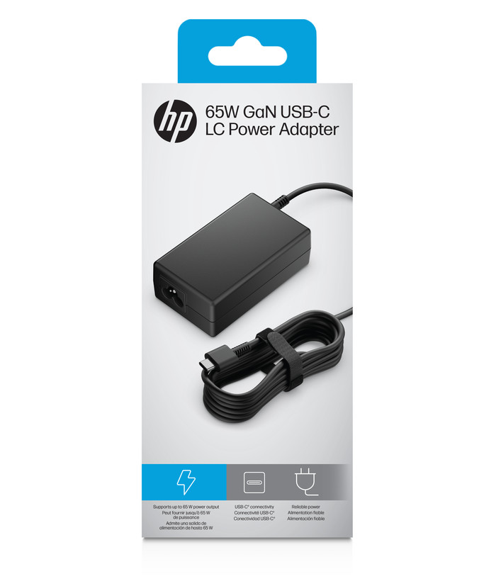 HP 65 W GaN USB-C Adaptateur emballage