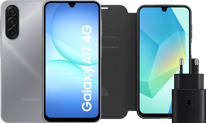 Samsung Galaxy A17 128GB Grijs 5G + Accessoirepakket Main Image