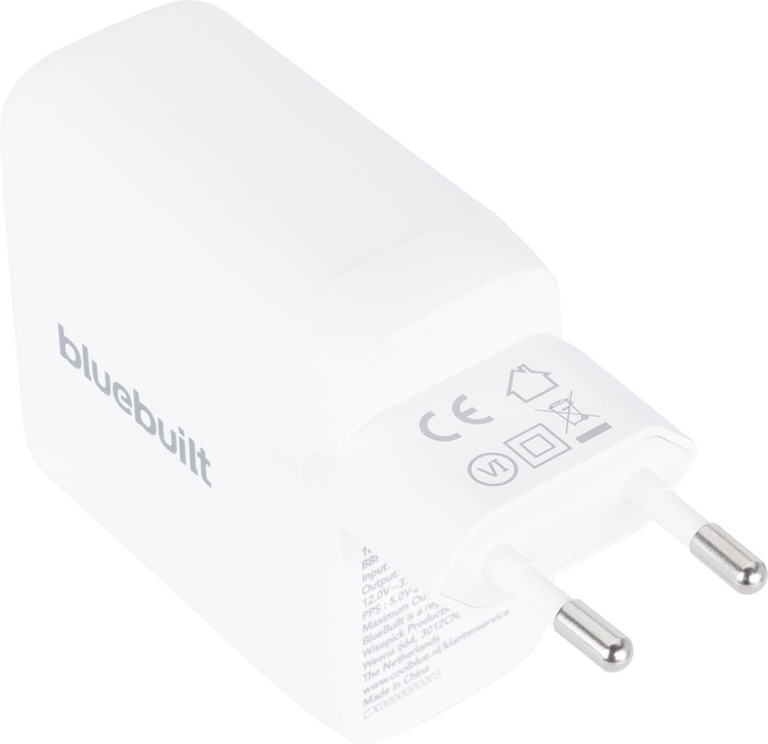 BlueBuilt 100W GaN Usb C Oplader Wit bovenkant