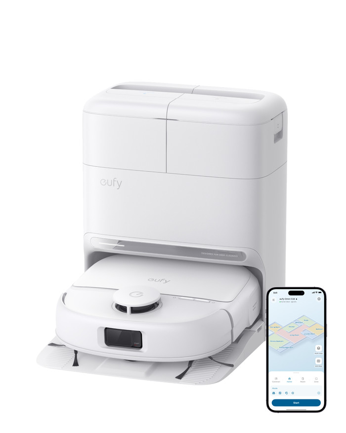 eufy Omni C28 Blanc côté droit